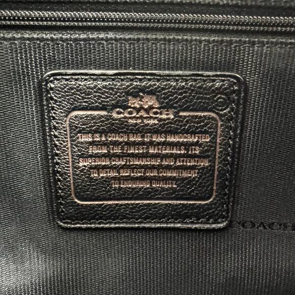 COACH Rhyder Leather Satchel Tote Bag Metallic Two-Tone Bronze Carryall 33739 - Picture 11 of 15